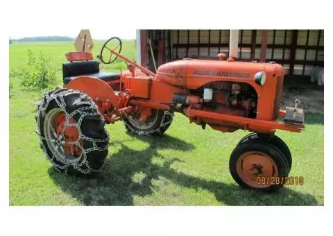 Allis Chalmers C Tractor with Implements for Sale